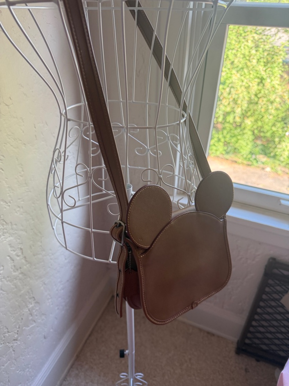 Coach Brown Leather Crossbody Bag x Disney (Mickey)